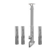 Coș de fum inox profesional Izonox 5 m x 130 mm Suspendat consolă Black Friday 2025